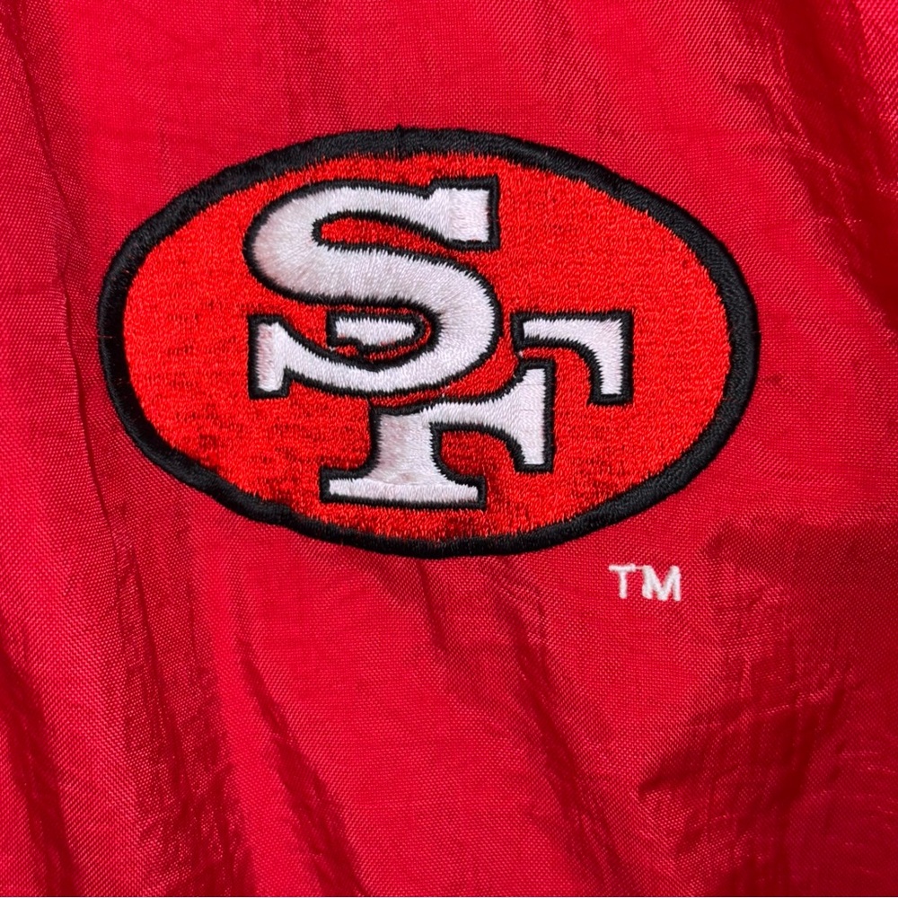 Vintage Rare 90s Starter San Francisco 49ers Puffer Jacket Red NFL Star XL EUC - Picture 5 of 10